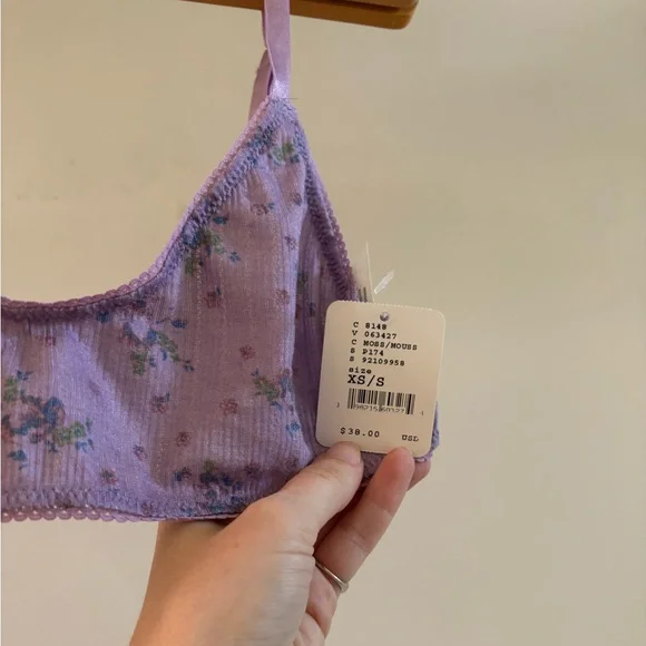 x Intimately FP Printed Pointelle Bralette in Grape Combo - Picture 6 of 6
